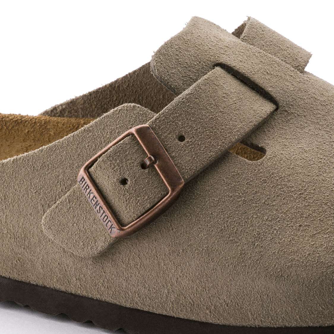 Birkenstock Boston Soft Footbed Suede Leather Clogs Brown | dKYtkOGQuPN