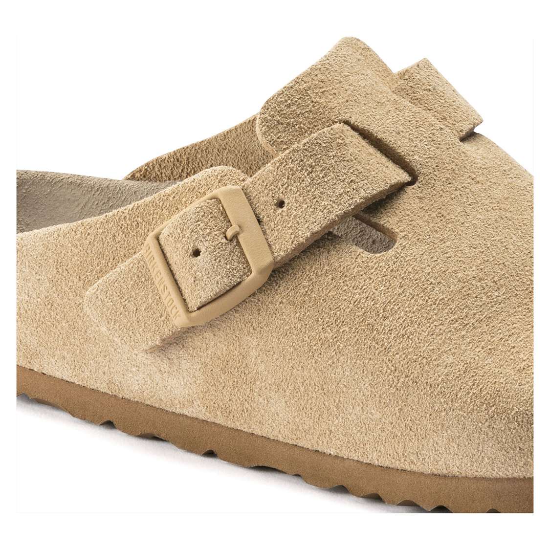 Birkenstock Boston Soft Footbed Suede Leather Clogs Cream | j4rsQDeq73W