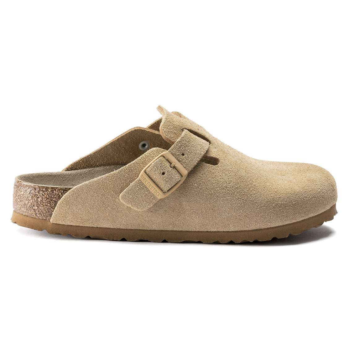 Birkenstock Boston Soft Footbed Suede Leather Clogs Cream | q4sNKfa8f89