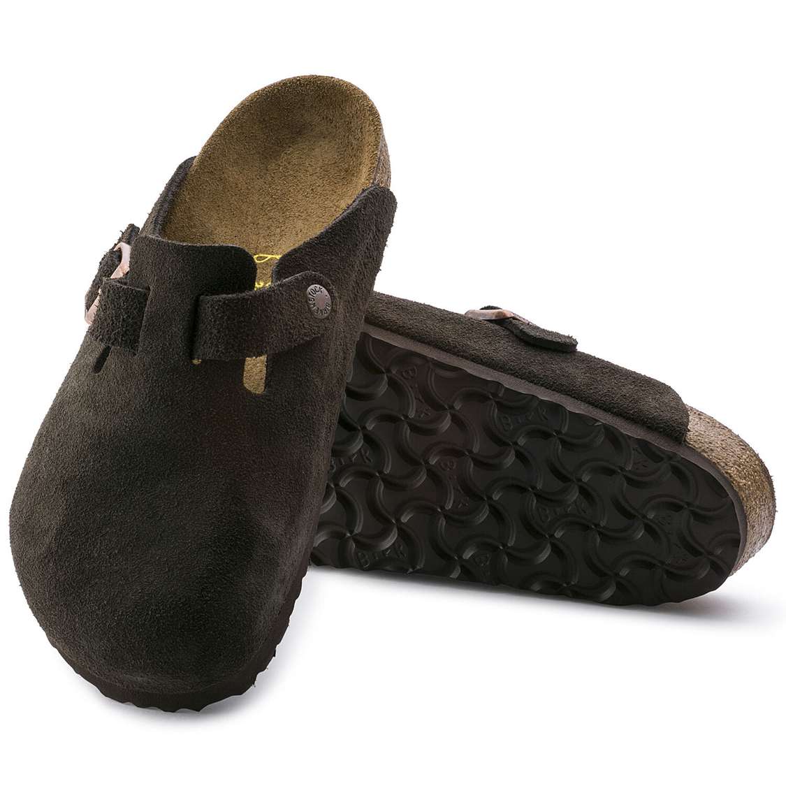 Birkenstock Boston Suede Leather Clogs Yellow | TFR6GChipFM