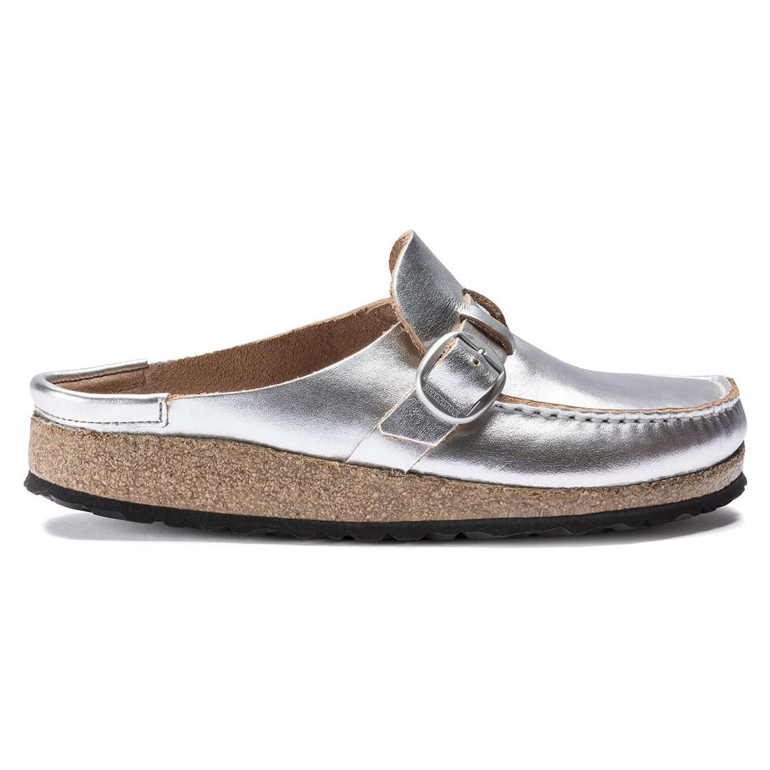 Birkenstock Buckley Leather Clogs Silver | YAe4Ra46xWZ