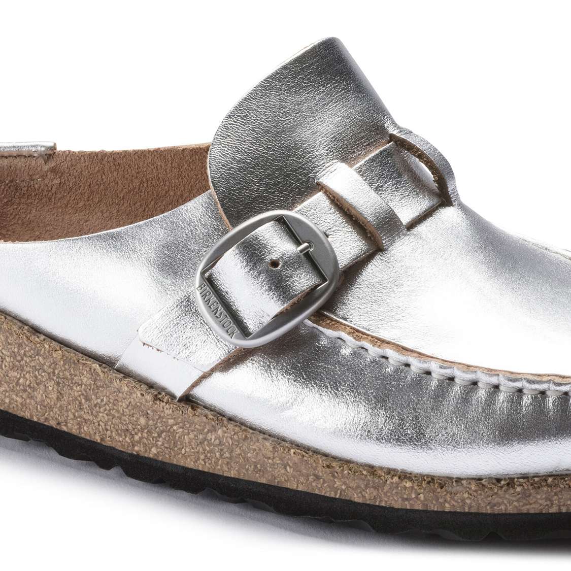 Birkenstock Buckley Leather Clogs Silver | YAe4Ra46xWZ