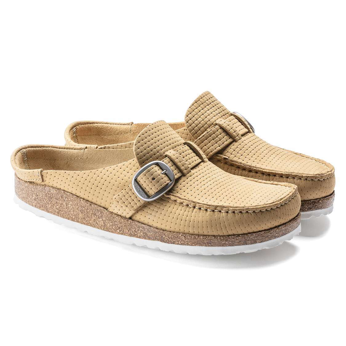 Birkenstock Buckley Nubuck Leather Clogs Cream | 2oR2kKd6aZW