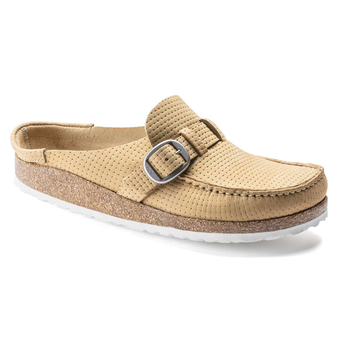 Birkenstock Buckley Nubuck Leather Clogs Cream | 2oR2kKd6aZW