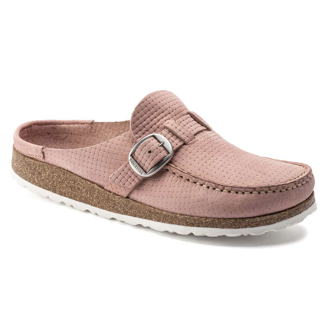 Birkenstock Buckley Nubuck Leather Clogs Pink | RKHgd7EQLki