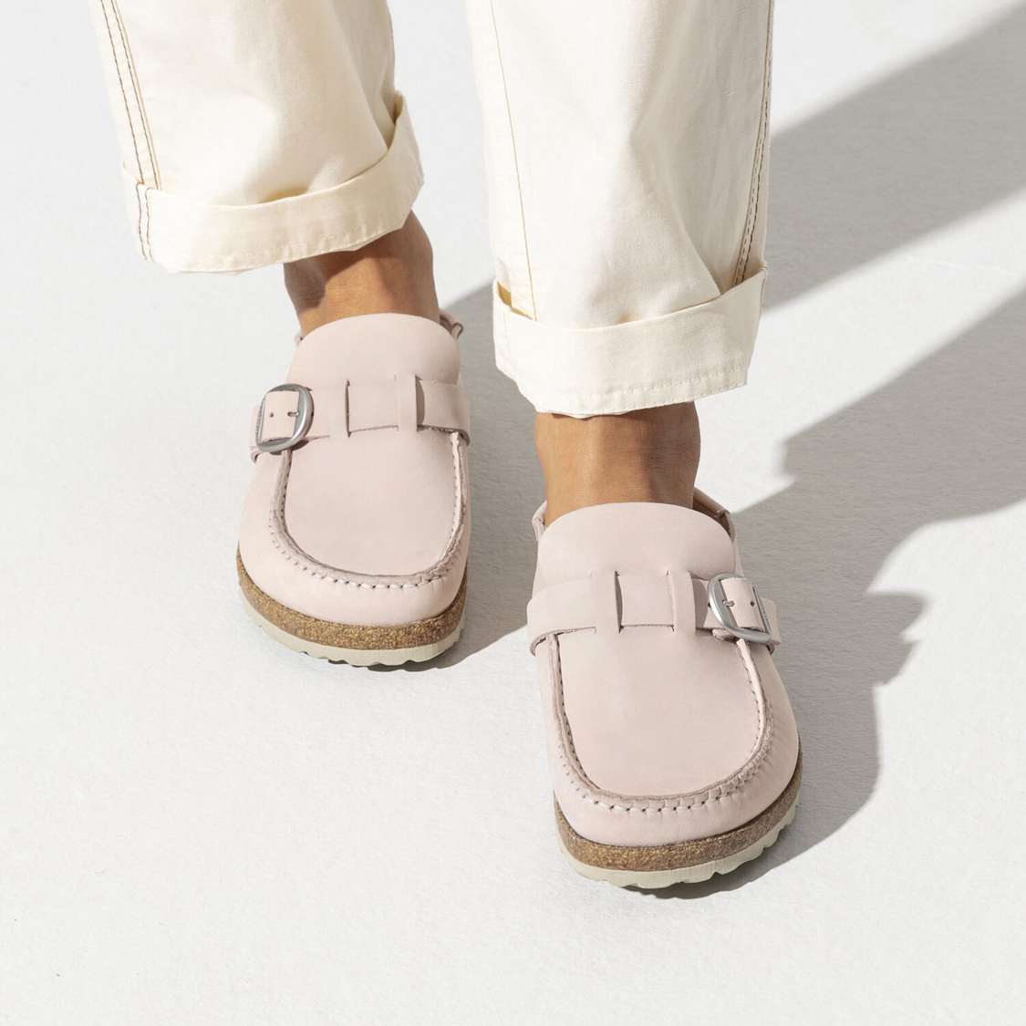 Birkenstock Buckley Nubuck Leather Clogs Rose | piRHII8AS7w