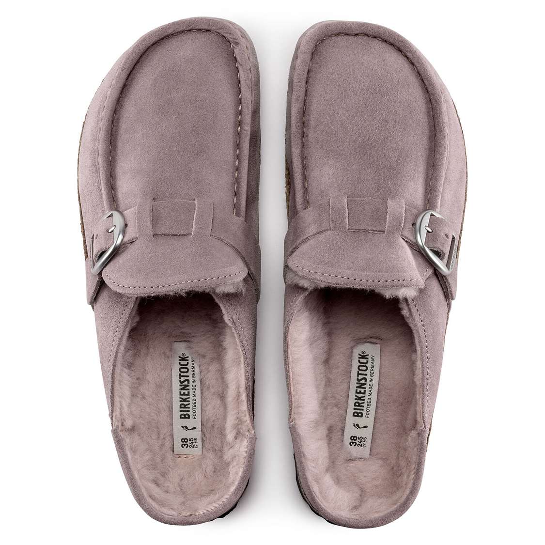 Birkenstock Buckley Shearling Suede Leather Clogs Lavender | gmliZaGHwBa