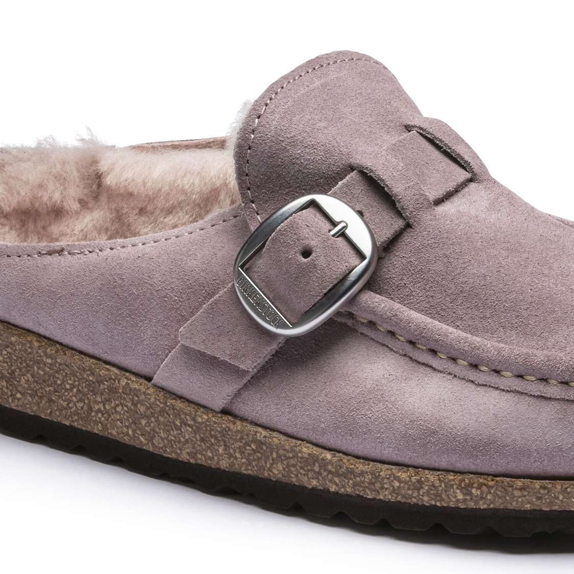 Birkenstock Buckley Shearling Suede Leather Clogs Lavender | gmliZaGHwBa