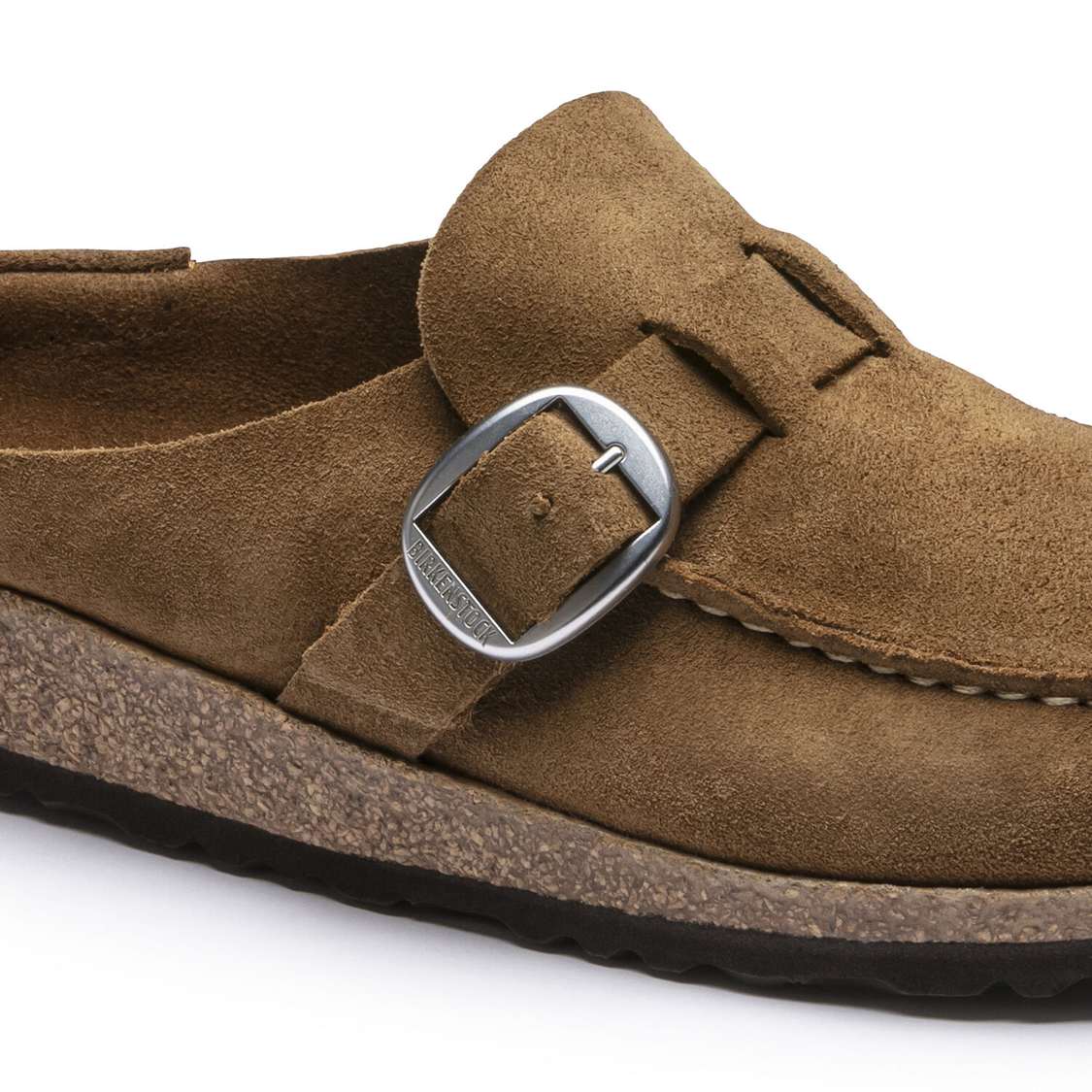 Birkenstock Buckley Suede Leather Clogs Brown | 9VyJbAWzYHG