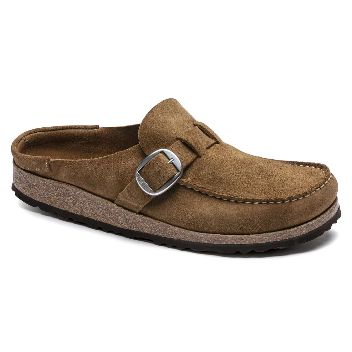 Birkenstock Buckley Suede Leather Clogs Brown | 9VyJbAWzYHG