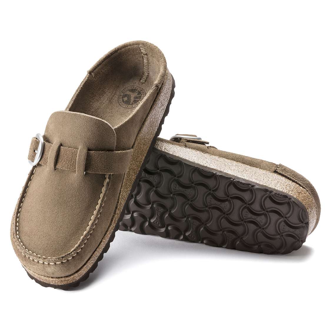 Birkenstock Buckley Suede Leather Clogs Grey | CFg27KYLarX