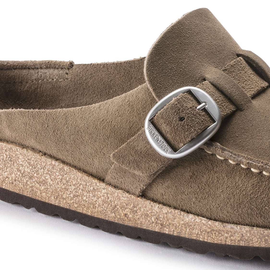 Birkenstock Buckley Suede Leather Clogs Grey | CFg27KYLarX