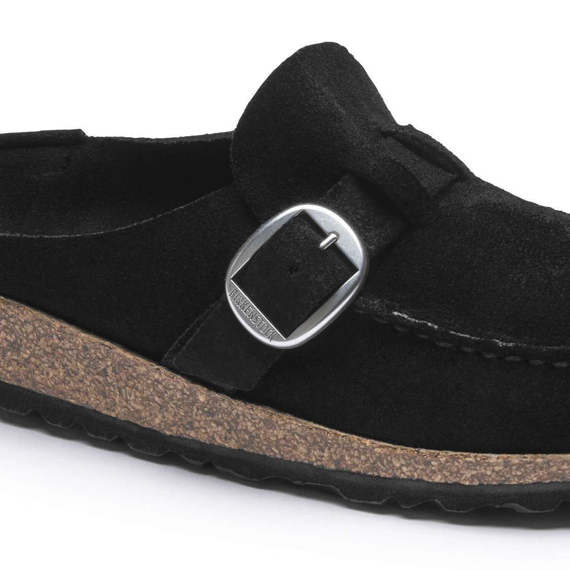 Birkenstock Buckley Suede Leather Clogs Black | VsFlCGCaI2j