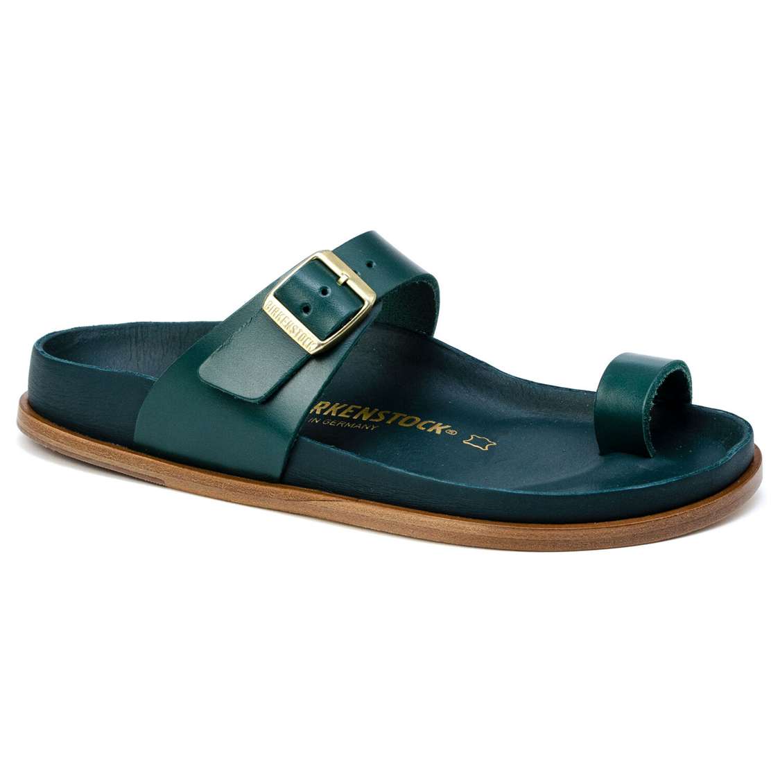 Birkenstock Ciney Leather One Strap Sandals Blue | BGZyiU25fcs