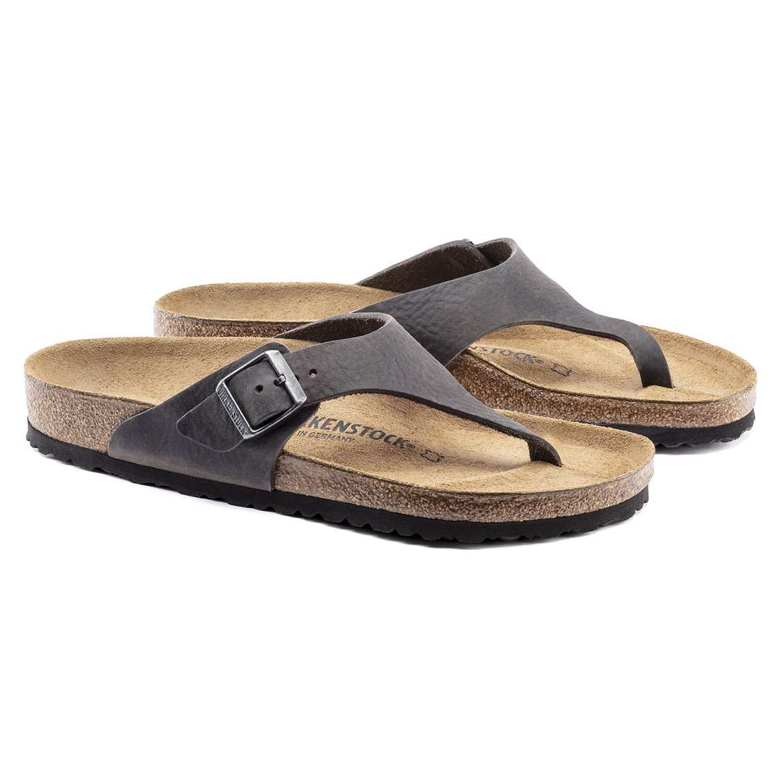 Birkenstock Como Nubuck Leather One Strap Sandals Black | yh71l9FykTV