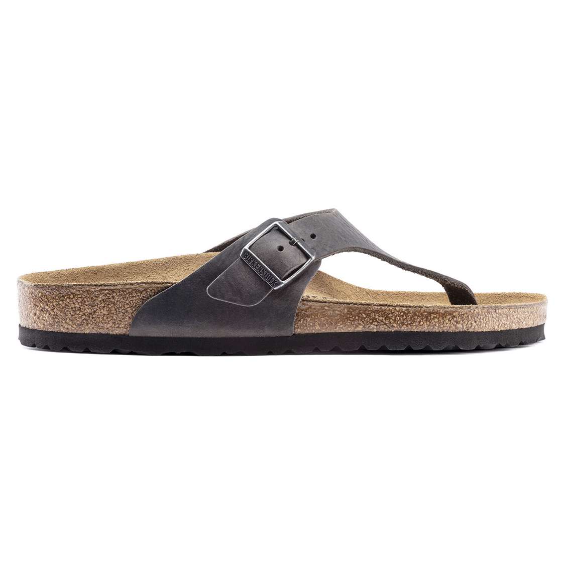 Birkenstock Como Nubuck Leather One Strap Sandals Black | yh71l9FykTV