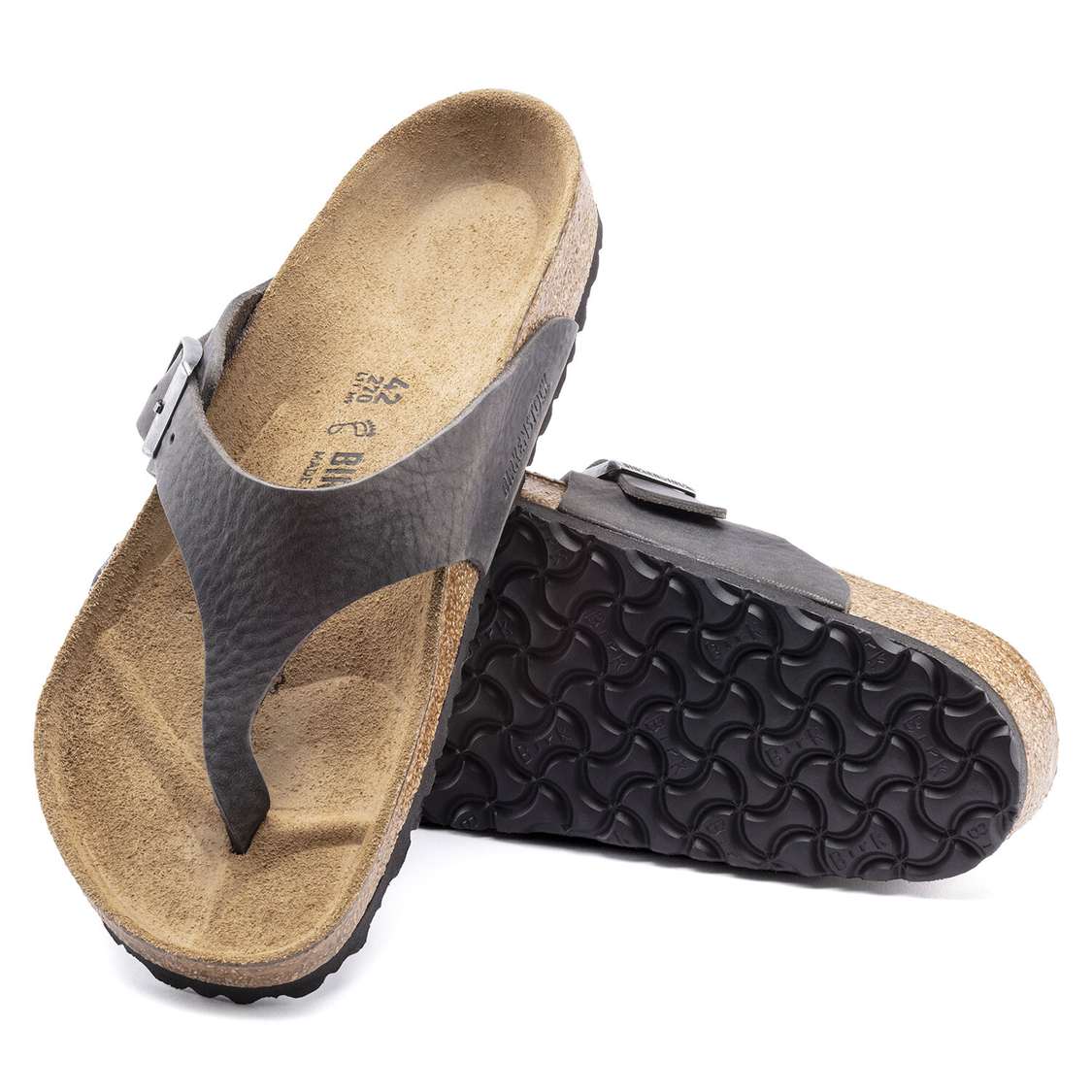 Birkenstock Como Nubuck Leather Thong Black | GlVex2xJj2r