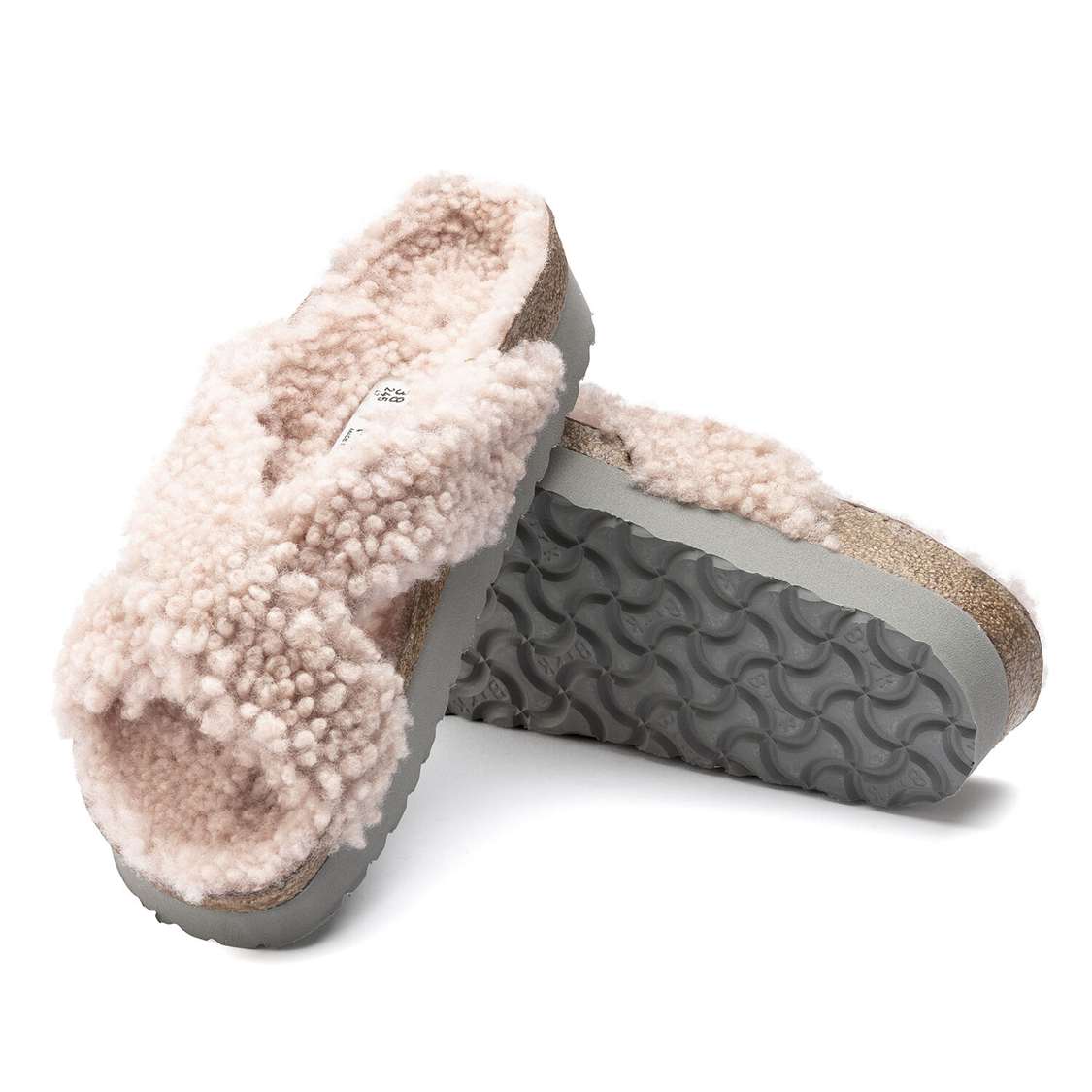 Birkenstock Daytona Shearling Two Strap Sandals Rose | 8l9odGdm9ey