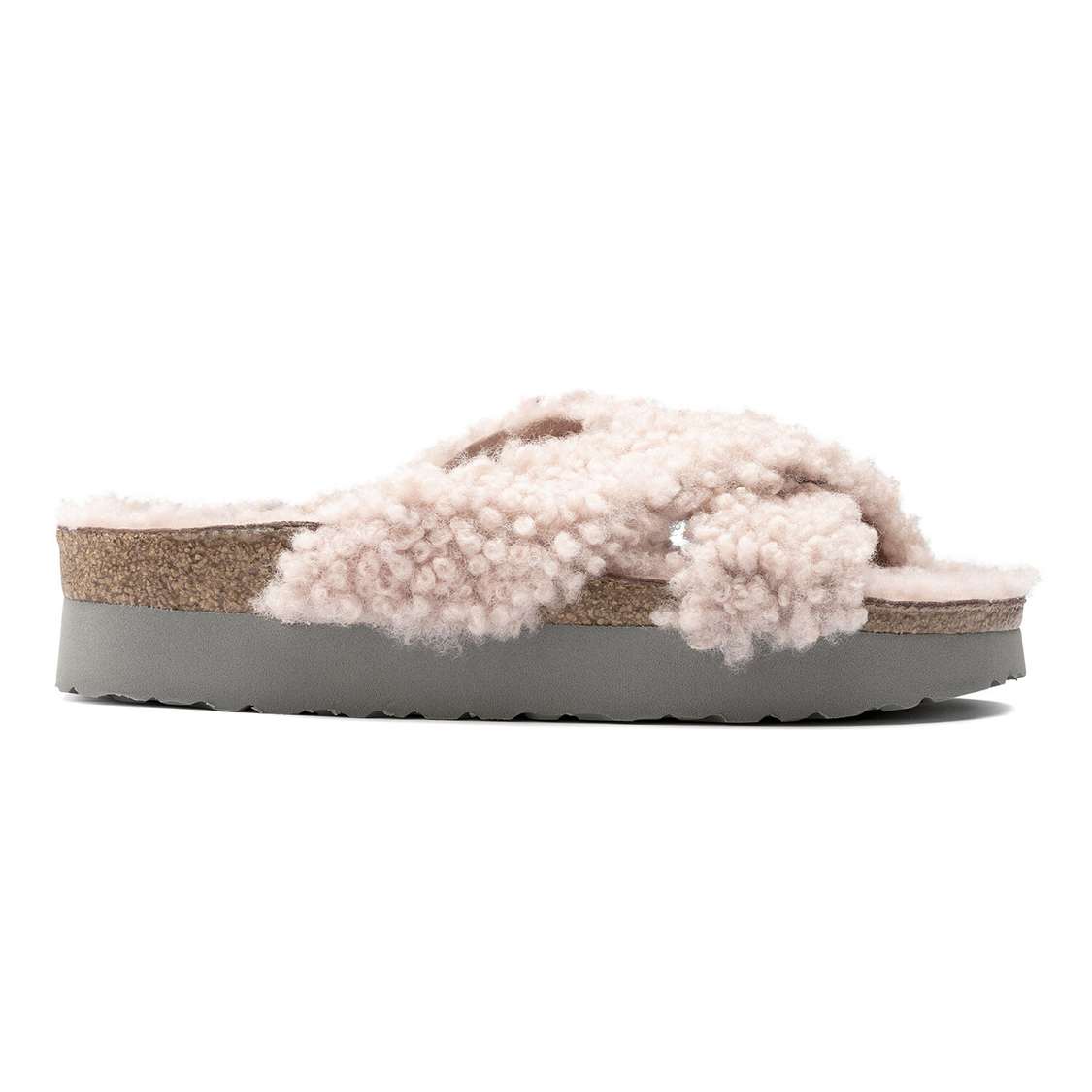 Birkenstock Daytona Shearling Two Strap Sandals Rose | 8l9odGdm9ey