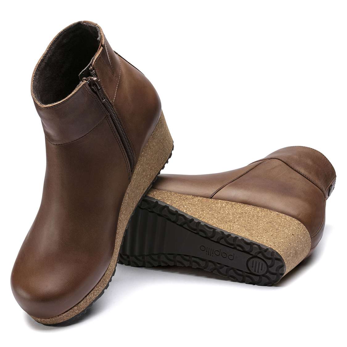 Birkenstock Ebba Leather Boots Brown | 3DHUuhy8iIi