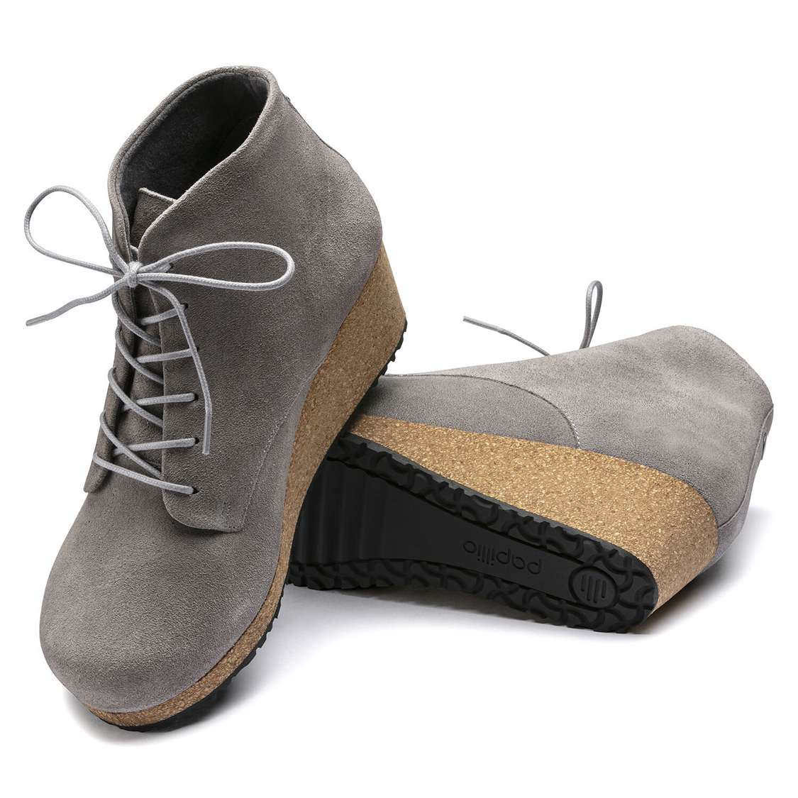 Birkenstock Edith Suede Leather Boots Grey | Ps5itpQ6N2s