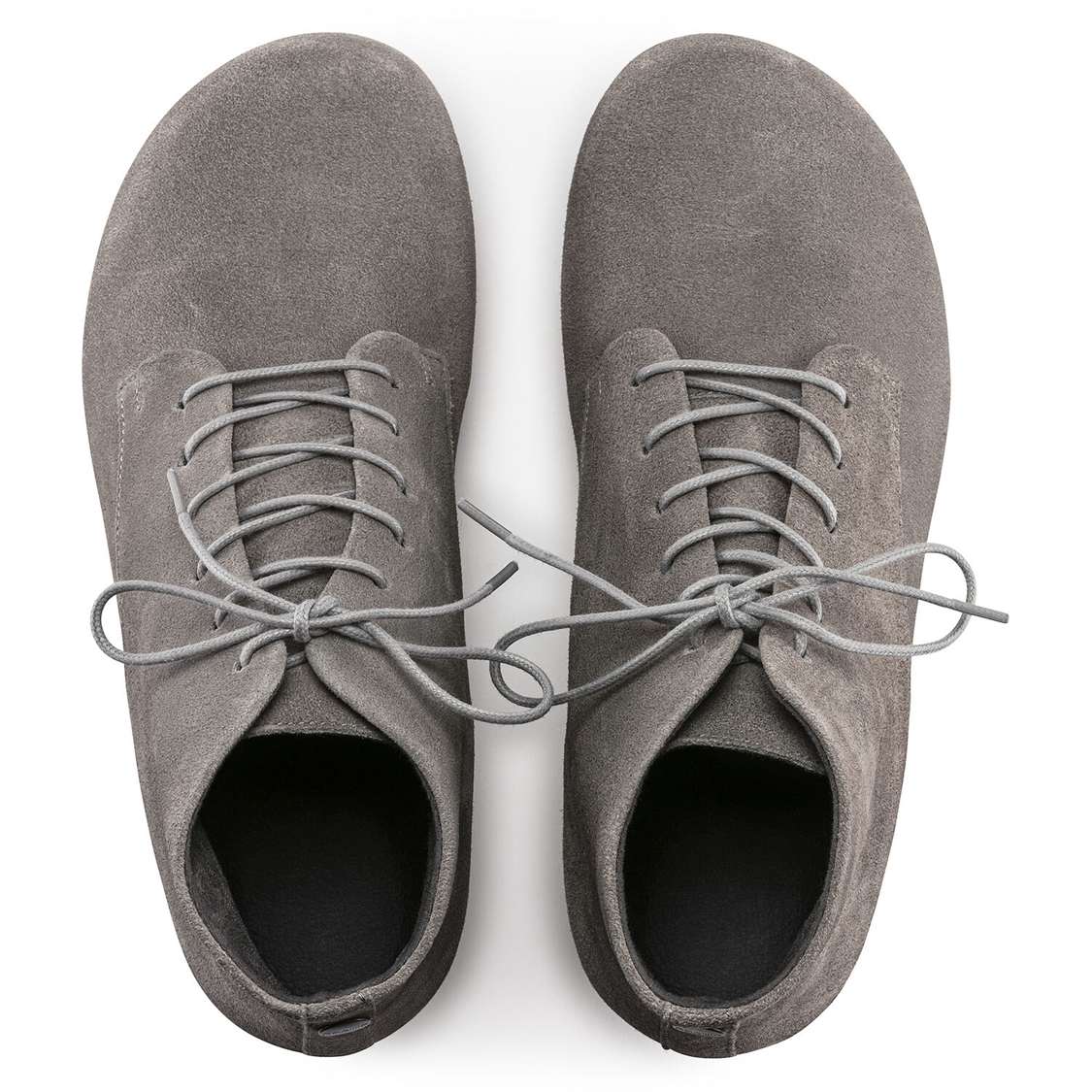 Birkenstock Edith Suede Leather Lace Up Shoes Grey | RXgE6PkqgZN