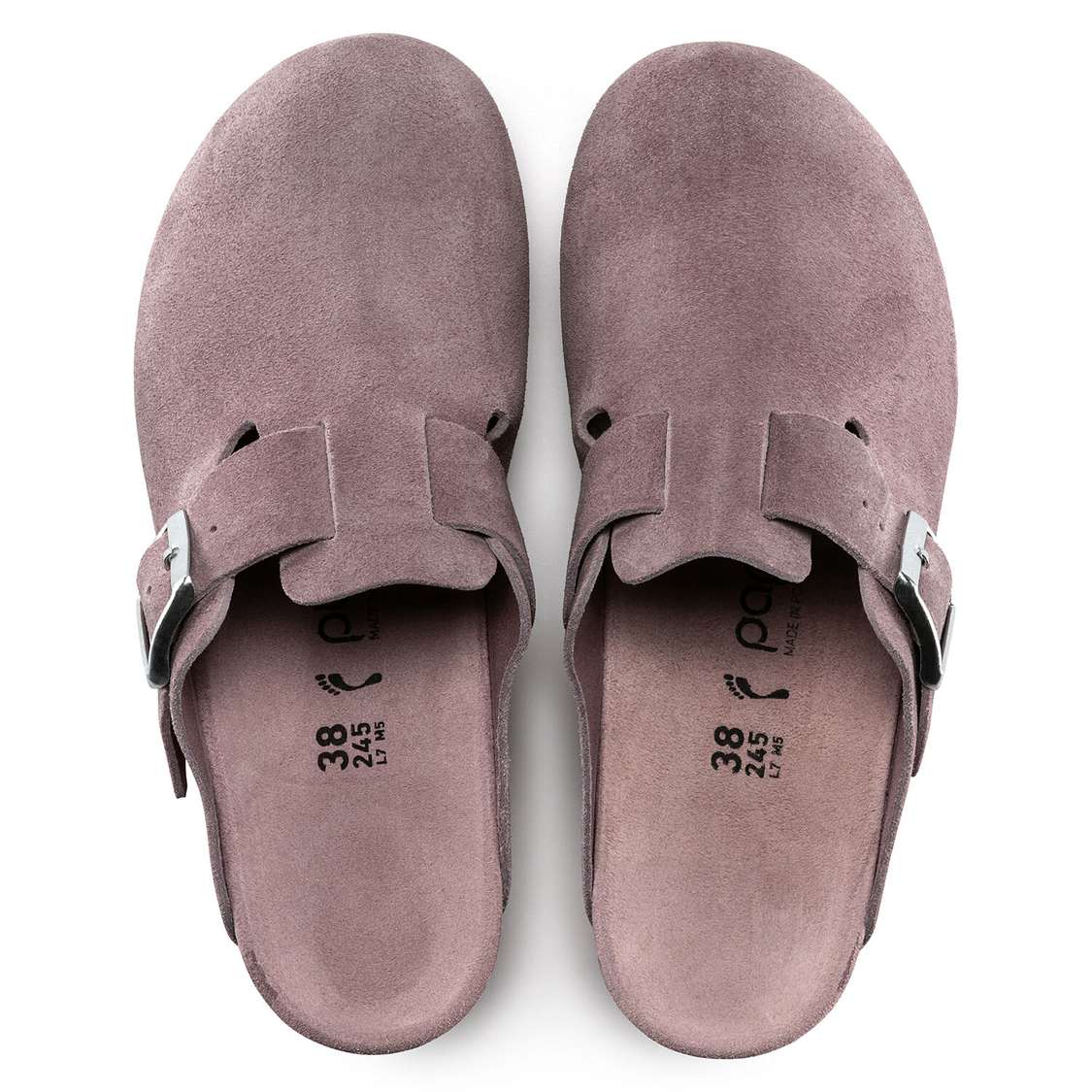 Birkenstock Fanny Suede Leather Clogs Lavender | FrwusW2ms17