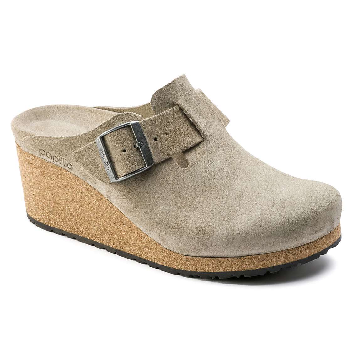 Birkenstock Fanny Suede Leather Wedges Sandals Brown | PfnsQC4LPju