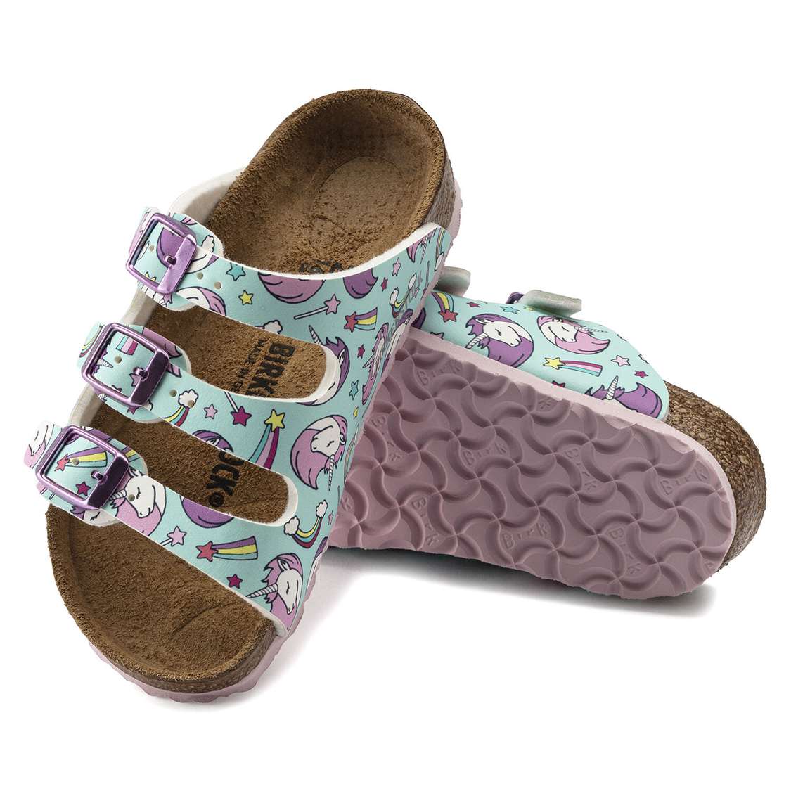 Birkenstock Florida Birko-Flor Girls Sandals Brown | cEIotUC2fey