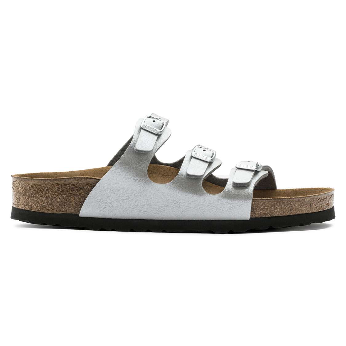 Birkenstock Florida Birko-Flor Multi Strap Sandals Silver | dKaGe45rQyA