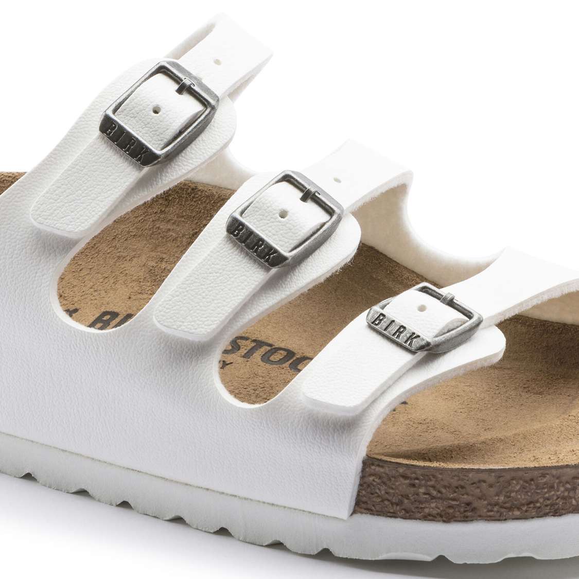 Birkenstock Florida Birko-Flor Multi Strap Sandals White | ivfh17S7YHX