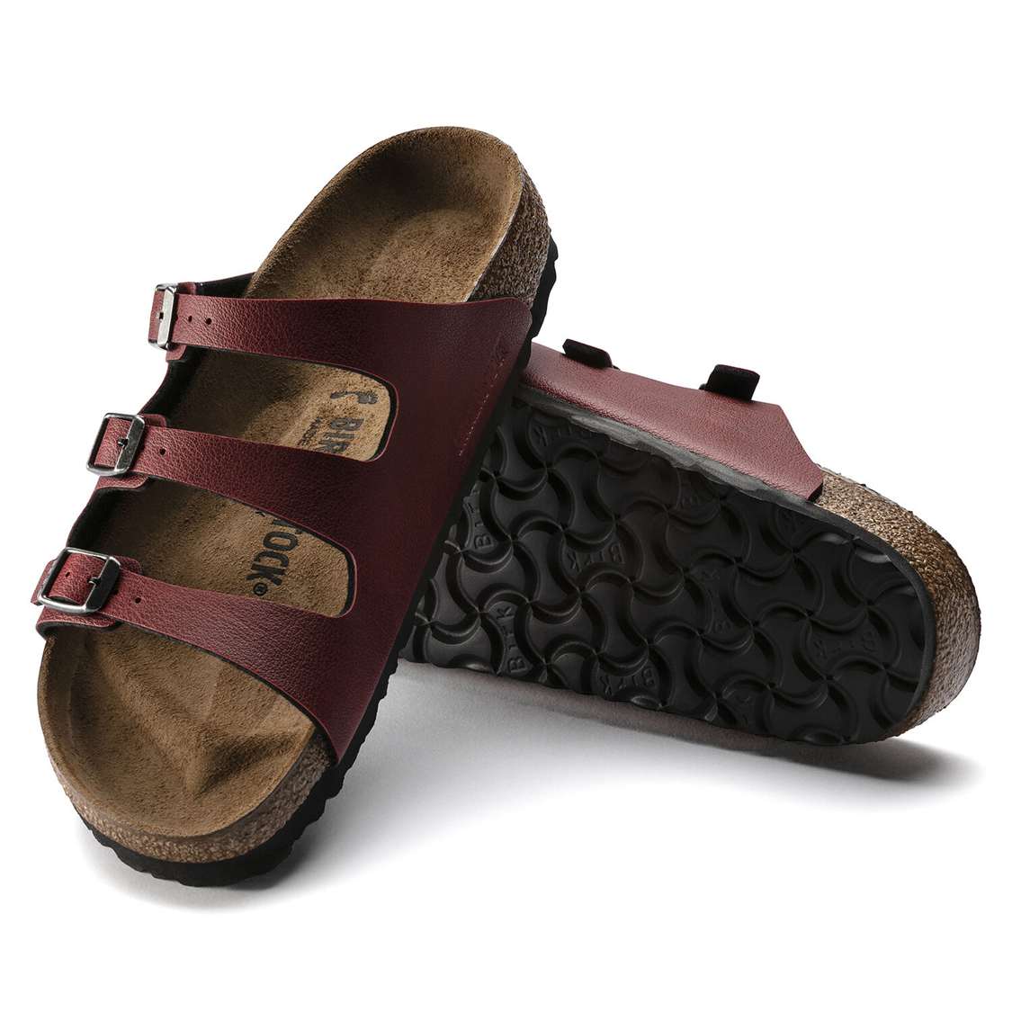 Birkenstock Florida Fresh Birko-Flor Multi Strap Sandals Burgundy | lLJQFndZMyi