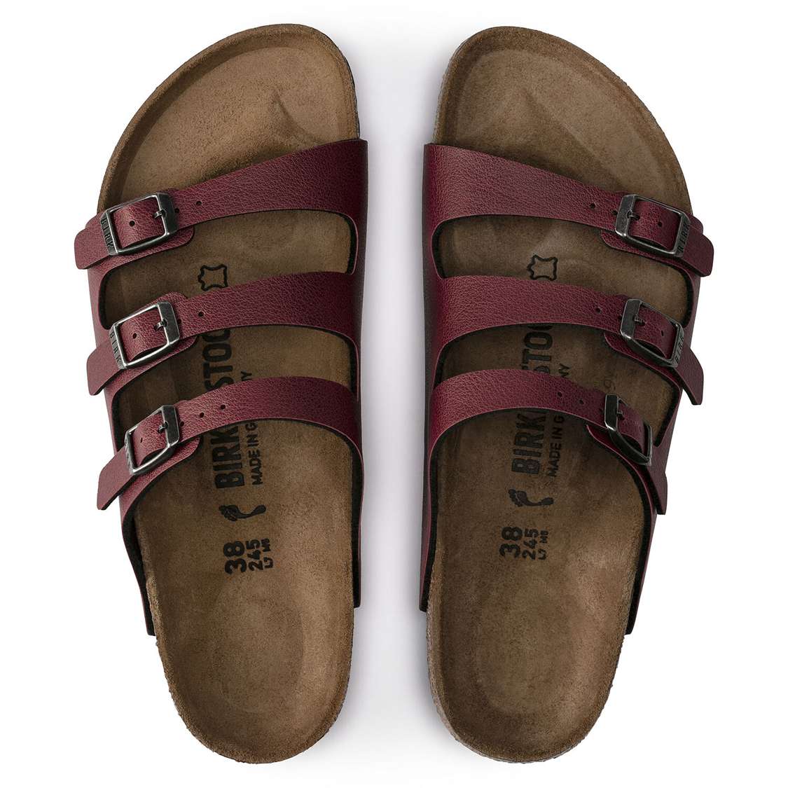 Birkenstock Florida Fresh Birko-Flor Multi Strap Sandals Burgundy | lLJQFndZMyi