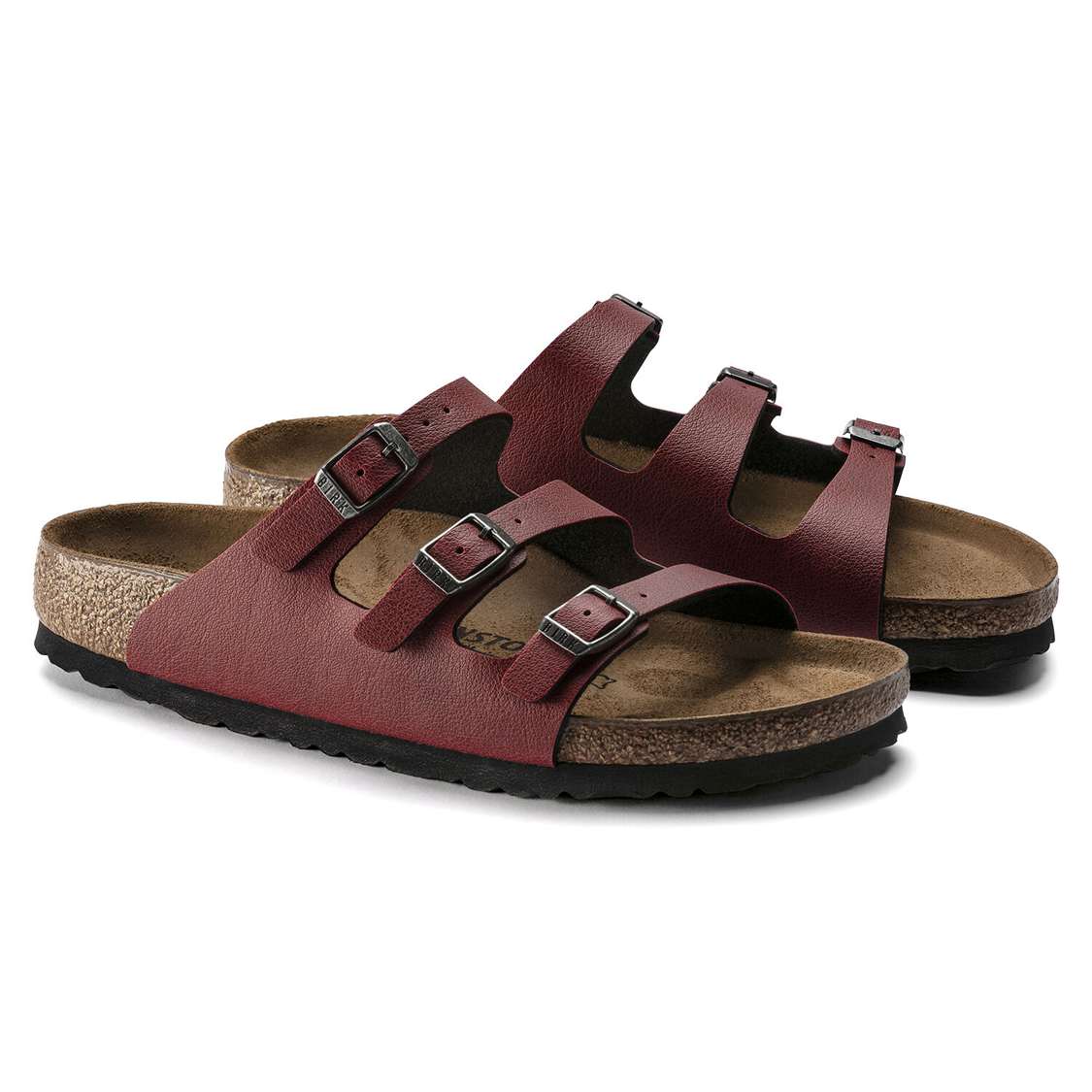 Birkenstock Florida Fresh Birko-Flor Multi Strap Sandals Burgundy | lLJQFndZMyi