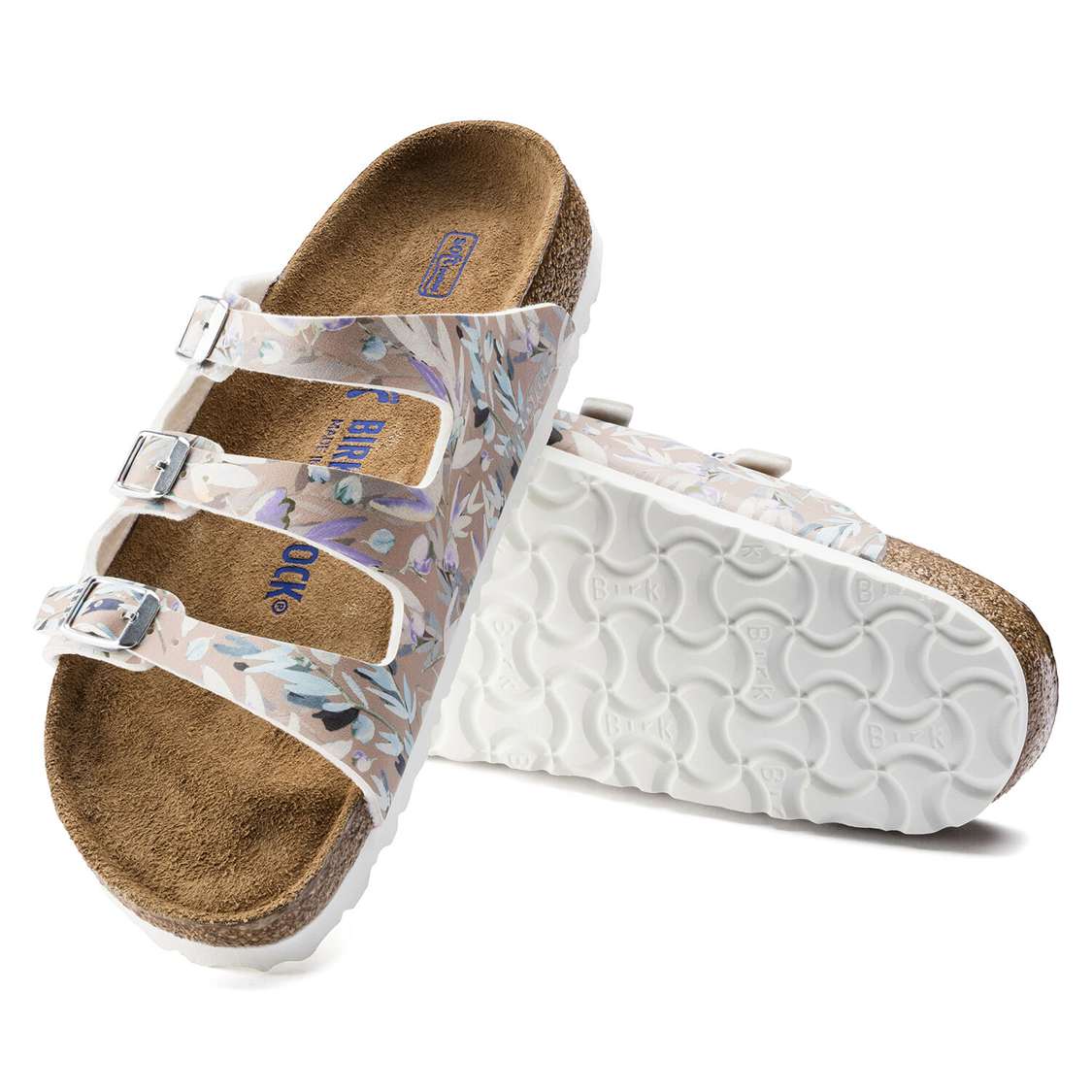 Birkenstock Florida Fresh Soft Footbed Birko-Flor Multi Strap Sandals Rose | qB7utspv67f