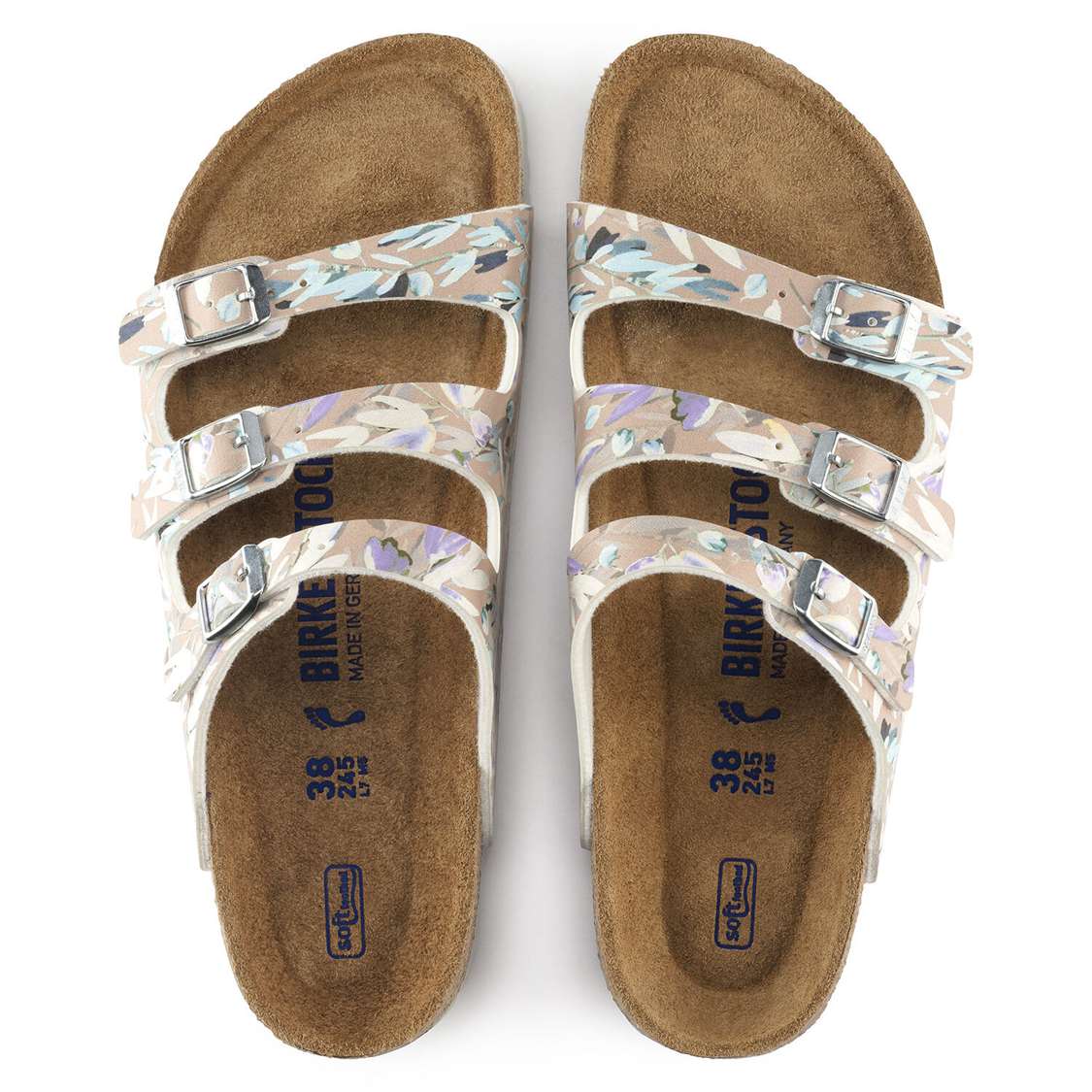 Birkenstock Florida Fresh Soft Footbed Birko-Flor Multi Strap Sandals Rose | qB7utspv67f