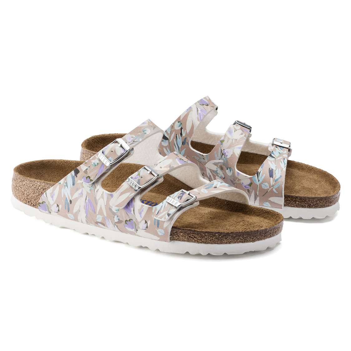 Birkenstock Florida Fresh Soft Footbed Birko-Flor Multi Strap Sandals Rose | qB7utspv67f