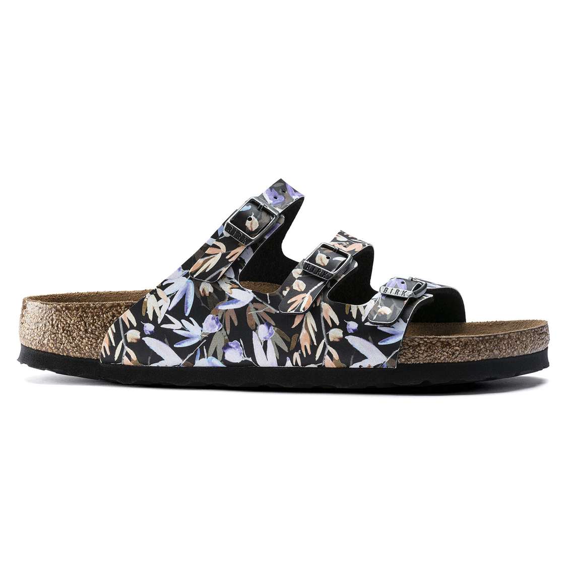 Birkenstock Florida Fresh Soft Footbed Birko-Flor Multi Strap Sandals Black | x2nAjphCwBL