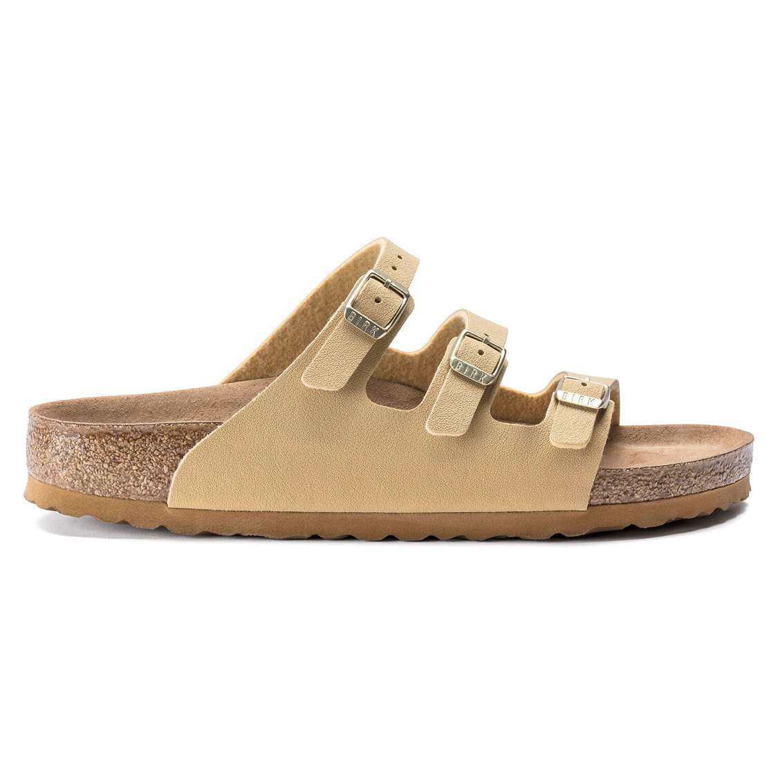 Birkenstock Florida Fresh Vegan Birkibuc Multi Strap Sandals Cream | Pk7STtccoGA