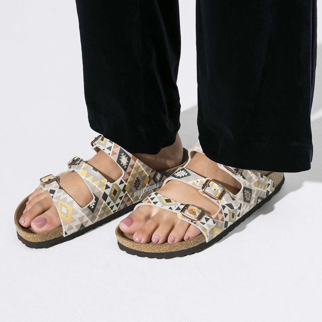 Birkenstock Florida Fresh Vegan Birko-Flor Multi Strap Sandals Brown | ZlmPqZttx2k