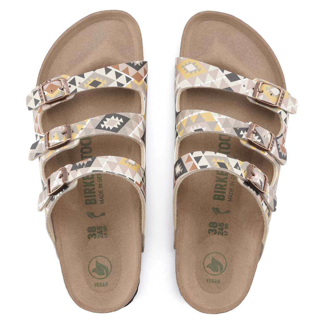 Birkenstock Florida Fresh Vegan Birko-Flor Multi Strap Sandals Brown | ZlmPqZttx2k