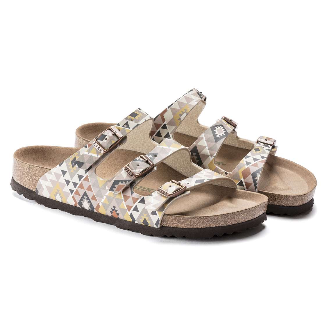 Birkenstock Florida Fresh Vegan Birko-Flor Multi Strap Sandals Brown | ZlmPqZttx2k