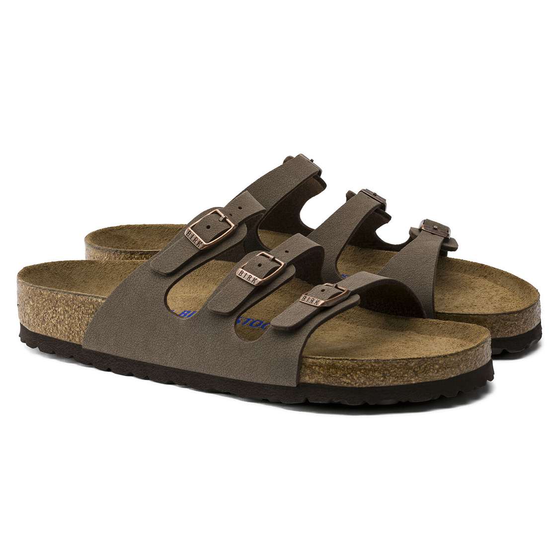 Birkenstock Florida Soft Footbed Birkibuc Multi Strap Sandals Yellow | Jf4k43J4b6h