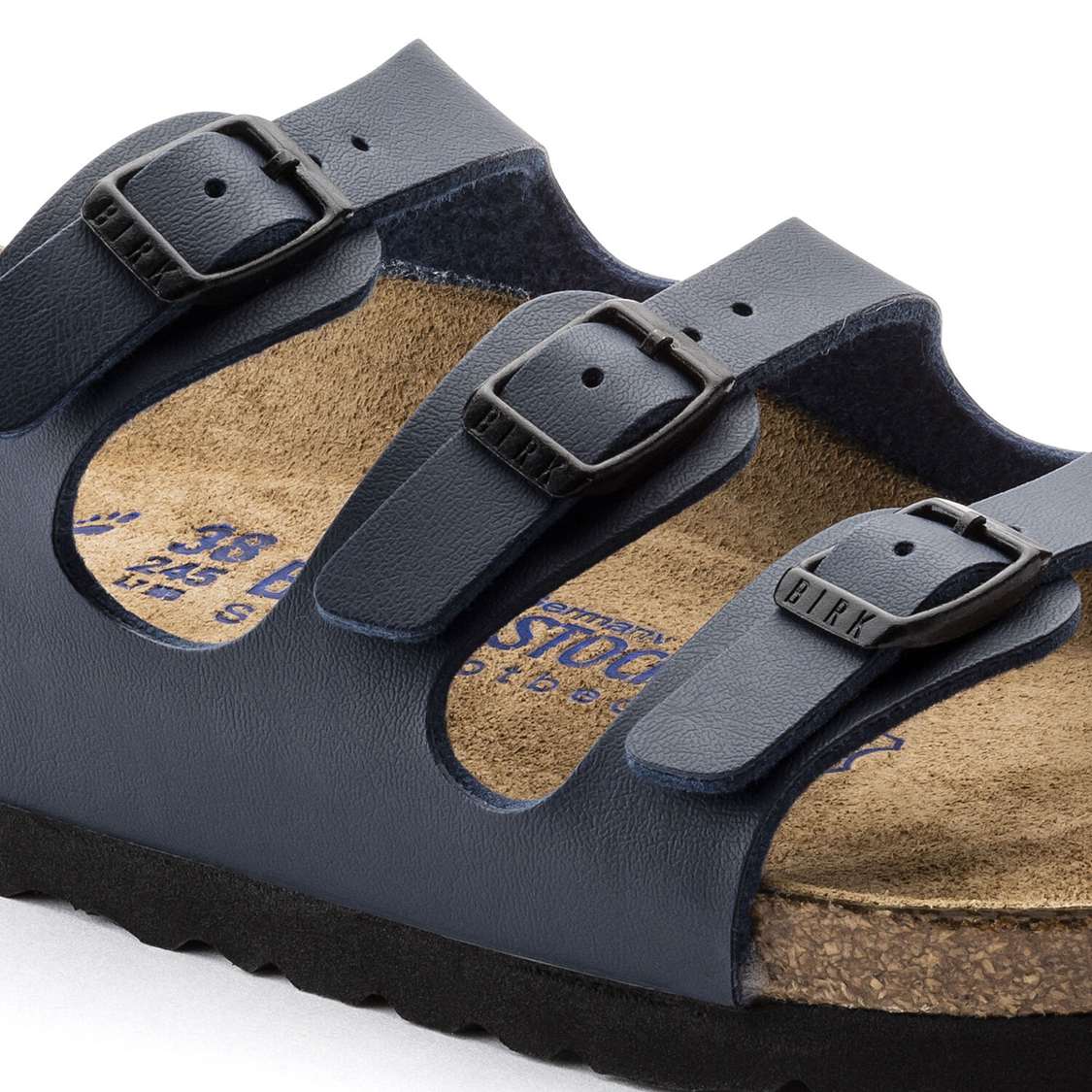 Birkenstock Florida Soft Footbed Birko-Flor Multi Strap Sandals Blue | rIzjLxGSmbi