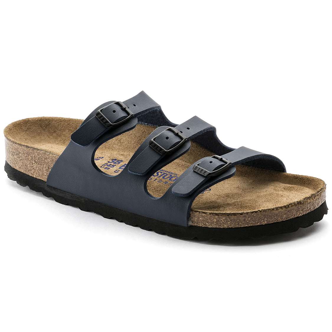 Birkenstock Florida Soft Footbed Birko-Flor Multi Strap Sandals Blue | rIzjLxGSmbi