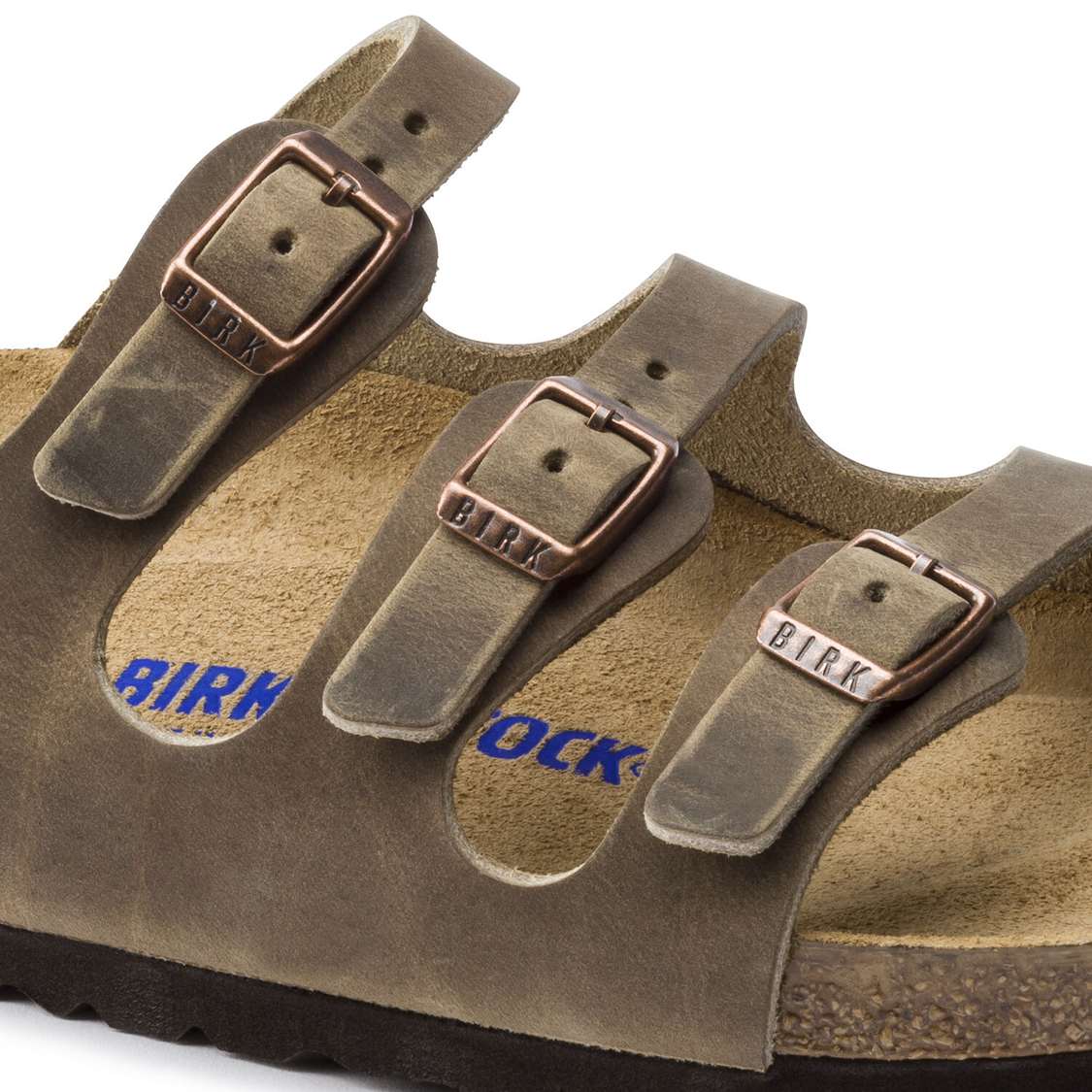 Birkenstock Florida Soft Footbed Oiled Leather Multi Strap Sandals Brown | WTnZmquLp79