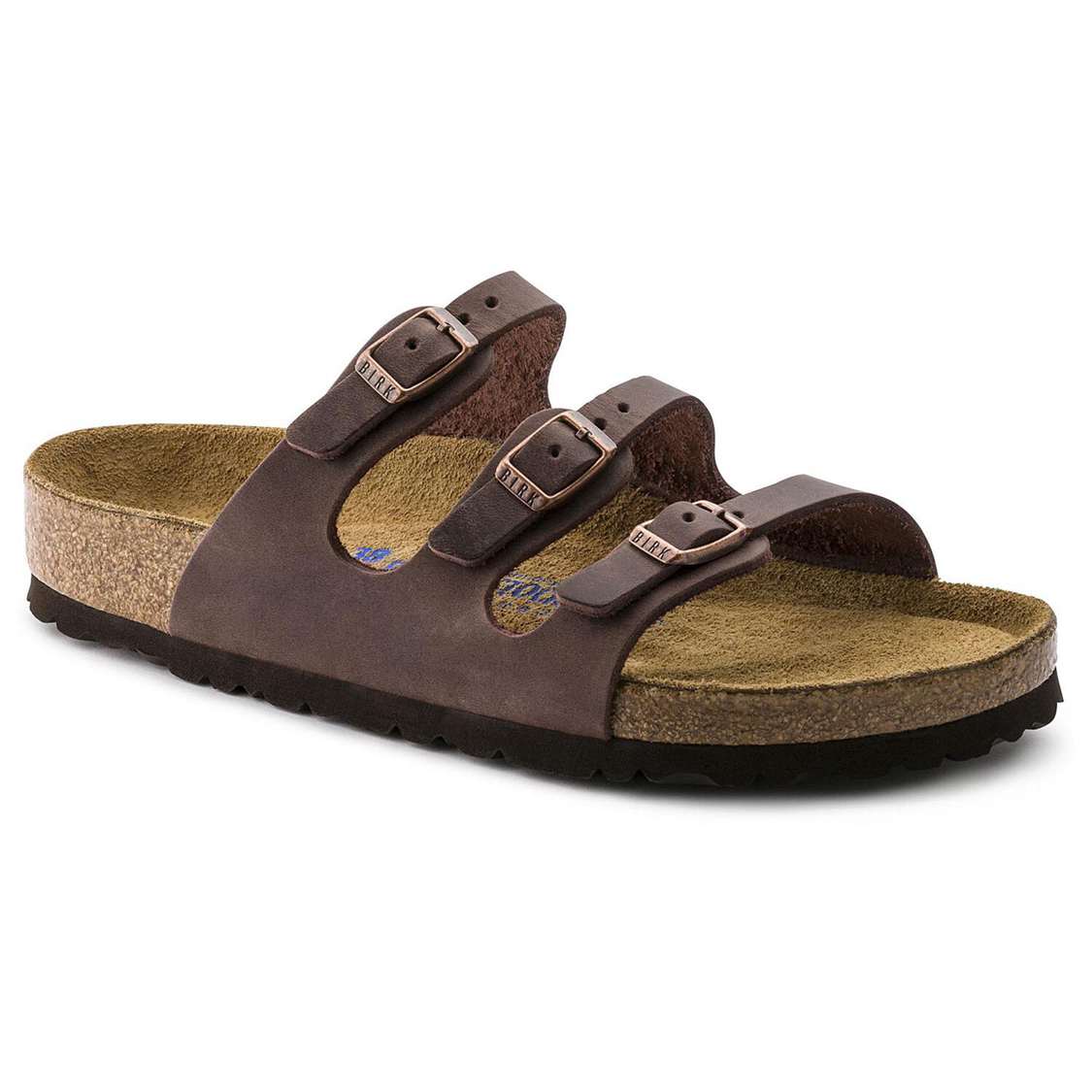 Birkenstock Florida Soft Footbed Oiled Leather Multi Strap Sandals Brown | bn9jdAAeLhQ