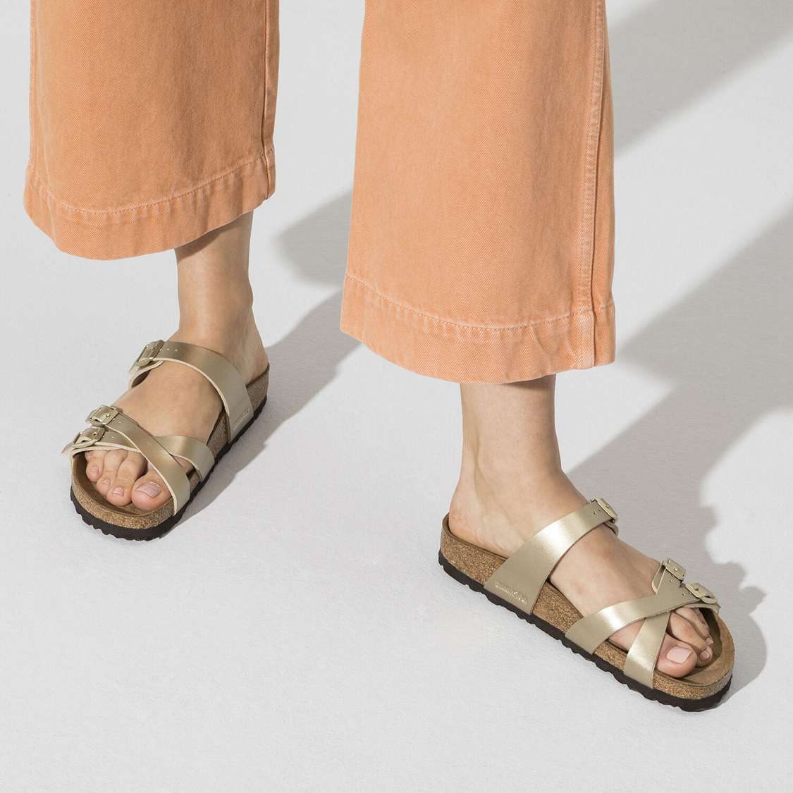 Birkenstock Franca Birko-Flor Multi Strap Sandals Gold | 4KH3jmLGAId