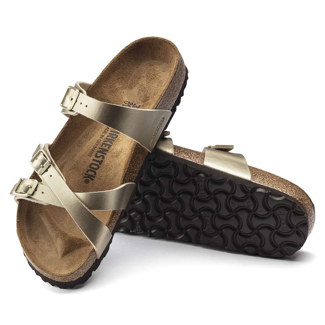 Birkenstock Franca Birko-Flor Multi Strap Sandals Gold | 4KH3jmLGAId