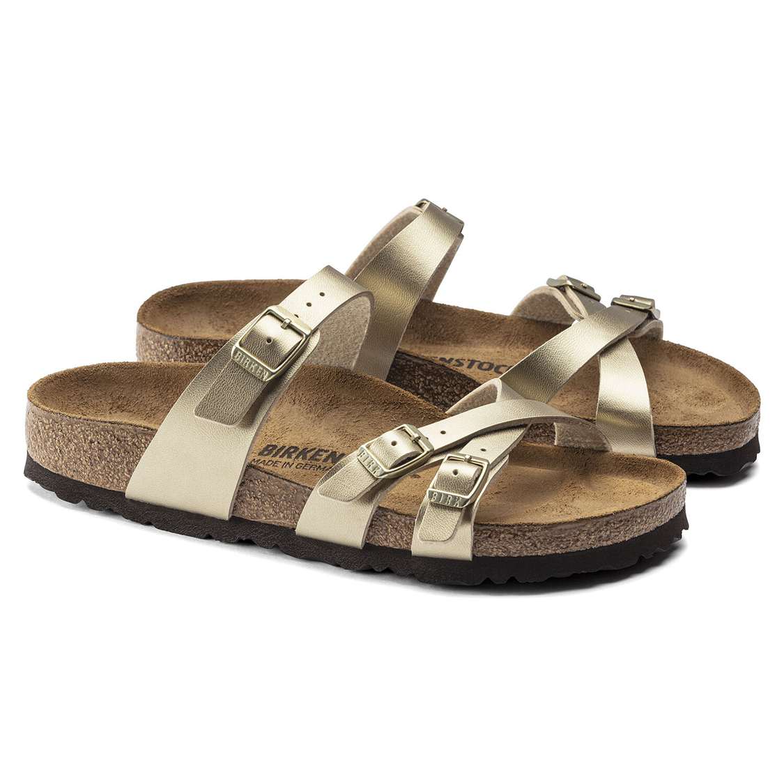 Birkenstock Franca Birko-Flor Multi Strap Sandals Gold | 4KH3jmLGAId